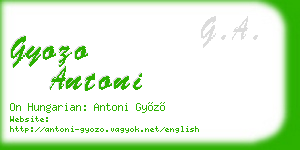 gyozo antoni business card