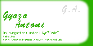 gyozo antoni business card